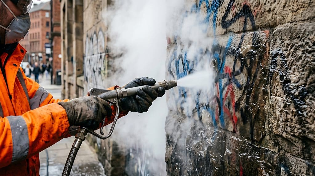 Graffiti removal services by Effluent Retrieval in PA, NY, NJ, DE